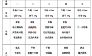 后塍幼儿园第十六周幼儿食谱